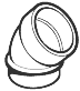 #0 Spigot 45 Degree Elbow