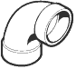 #0 Medium 90 Degree Sweep Elbow